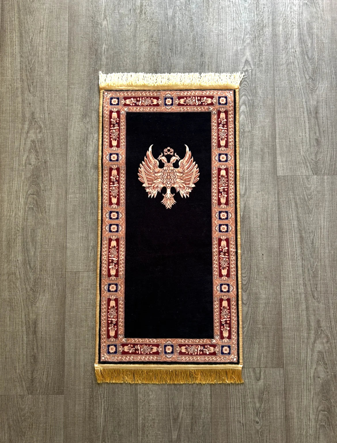 Tapis de prière chrétien (aigle byzantin) 100x50cm