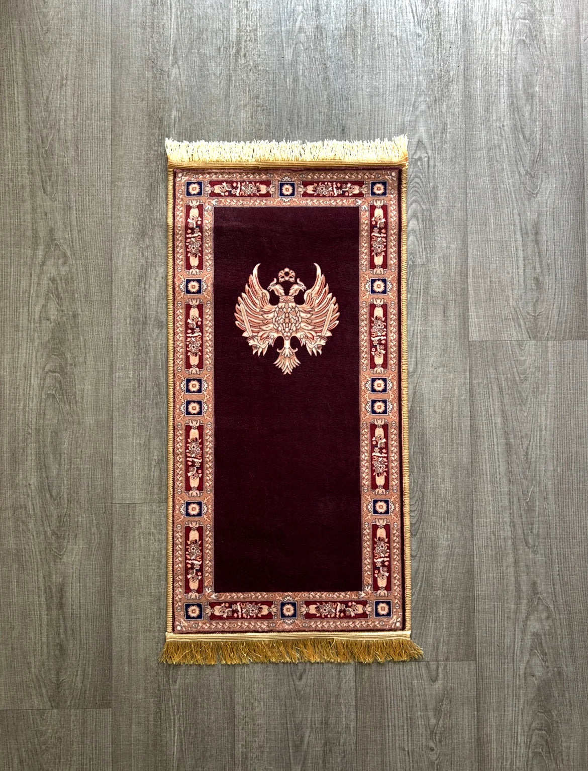 Tapis de prière chrétien (aigle byzantin) 100x50cm